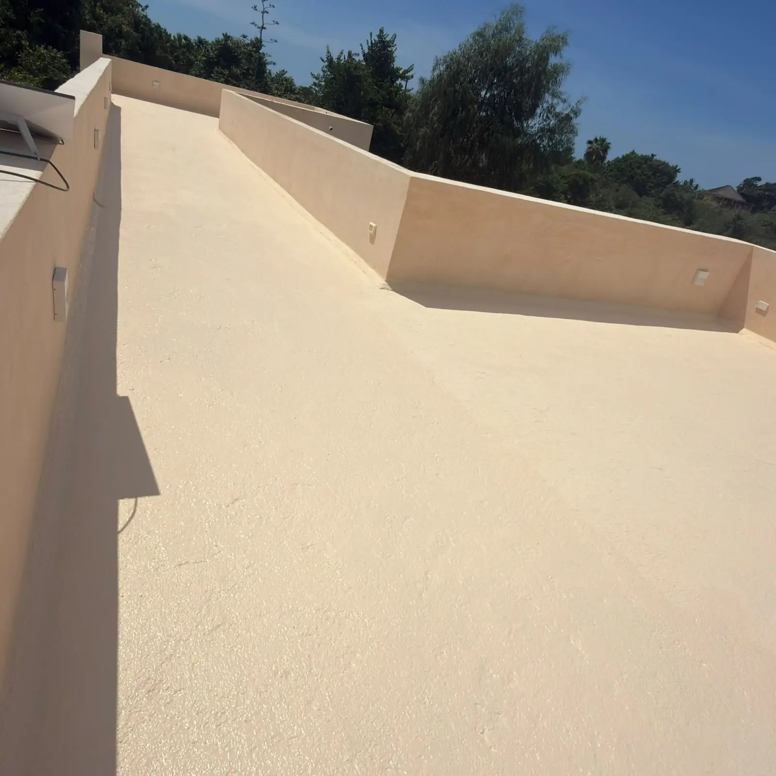 Finished deck in a sand color