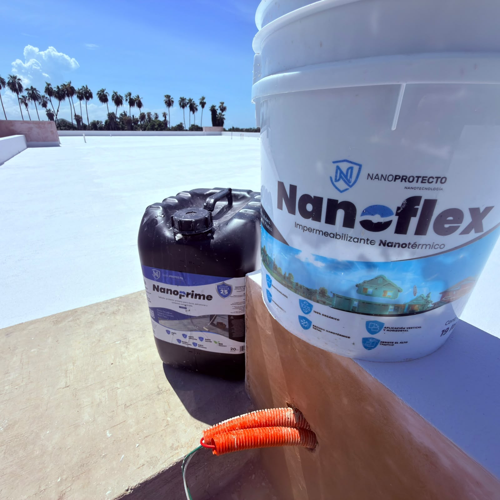 Cubeta de Nanoflex en la azotea
